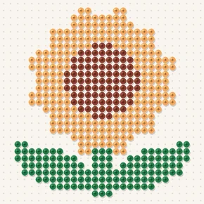 Modèle perle à repasser tournesol