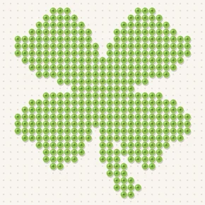 Modèle perle à repasser trèfle à quatre feuilles